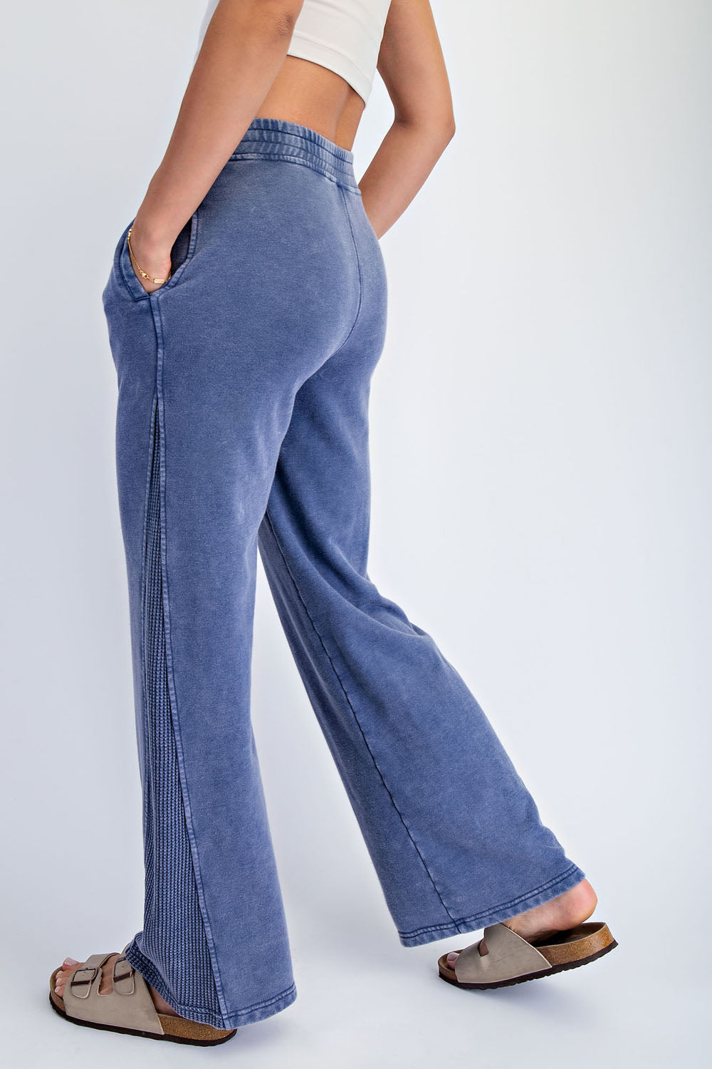 French Terry Waffle Wide Pant