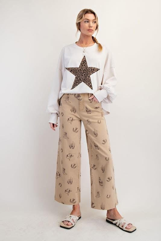 Western Printed Pants