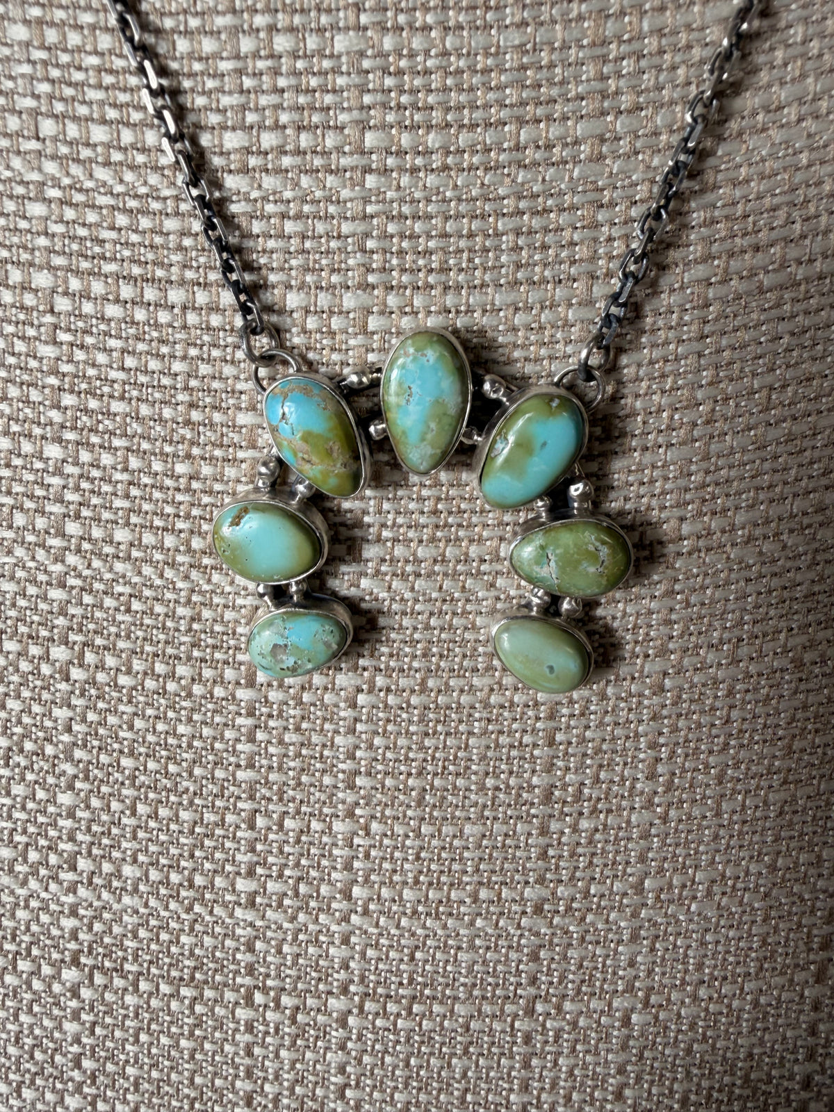 Annie McCray #8 Mine Turquoise Squash Necklace