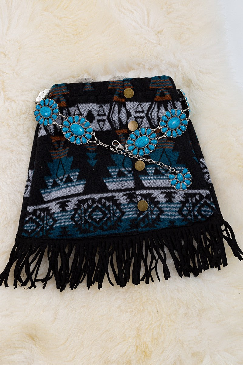 Girls Aztec Wool Skirt