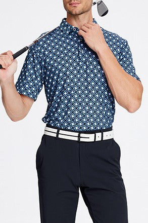 Men's Short Sleeve Printed Performance Polo