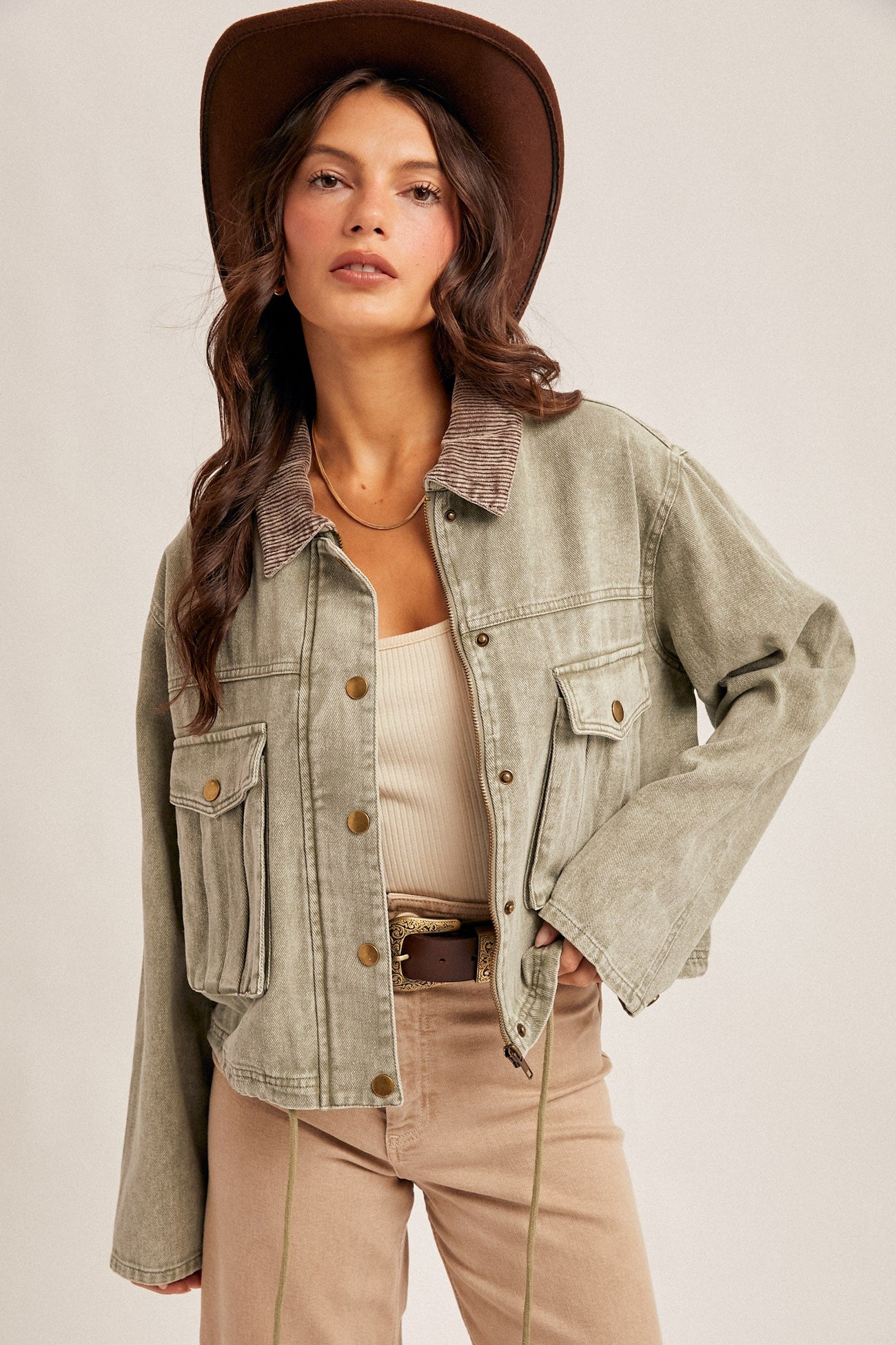 Corduroy Collar Jacket