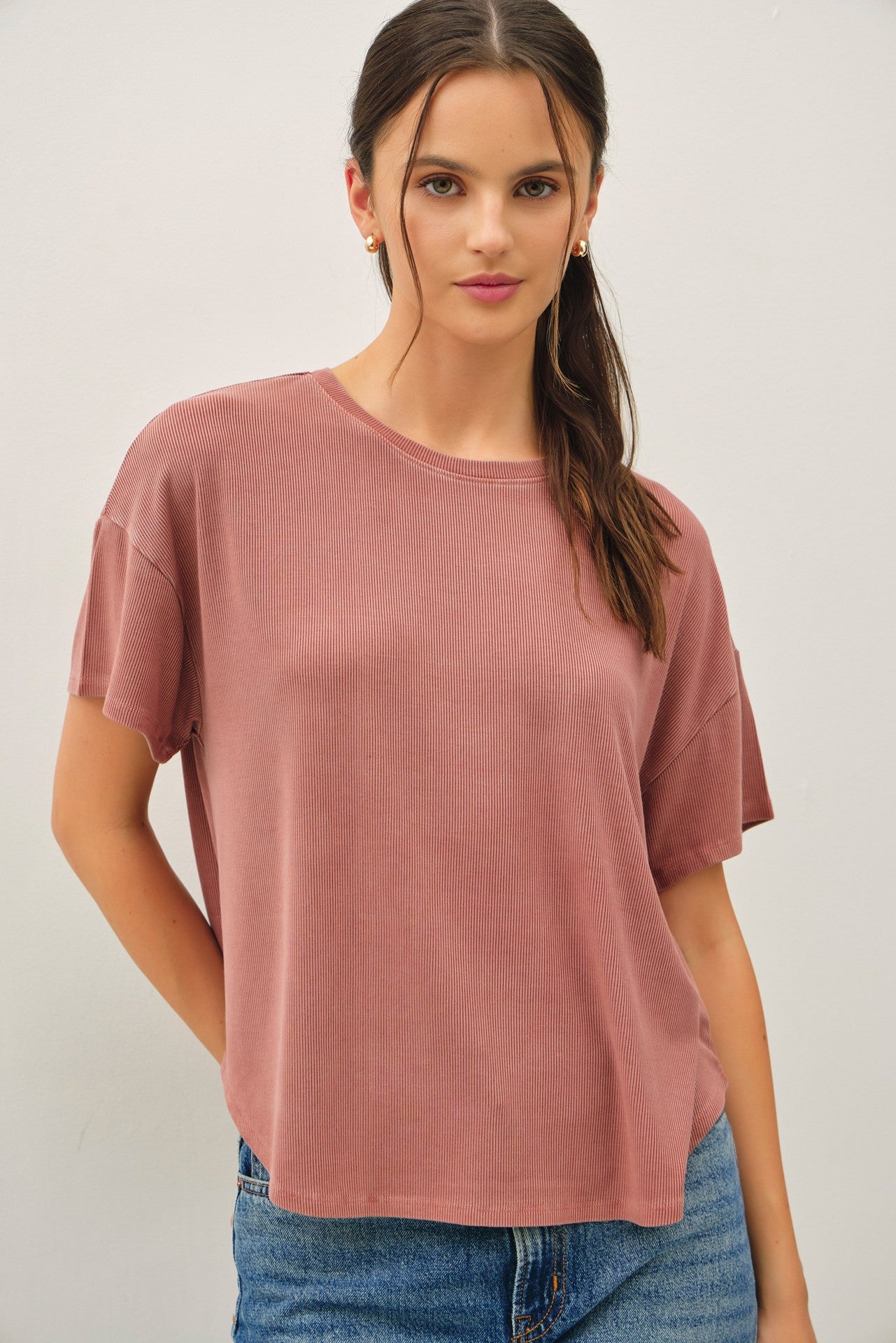 Ribbed Loose Fit T-shirt (3 Colors)