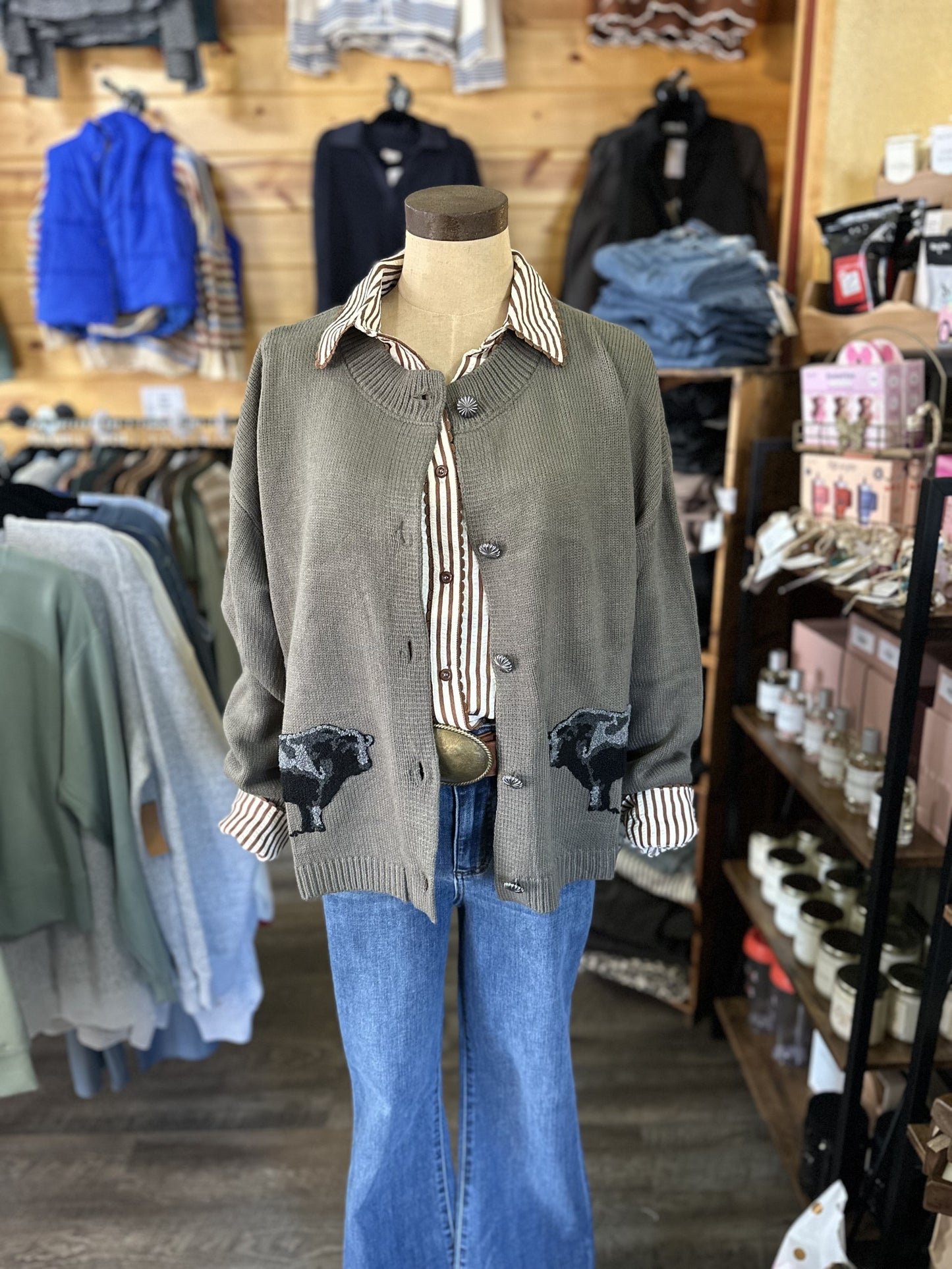The Black Angus Button Cardigan