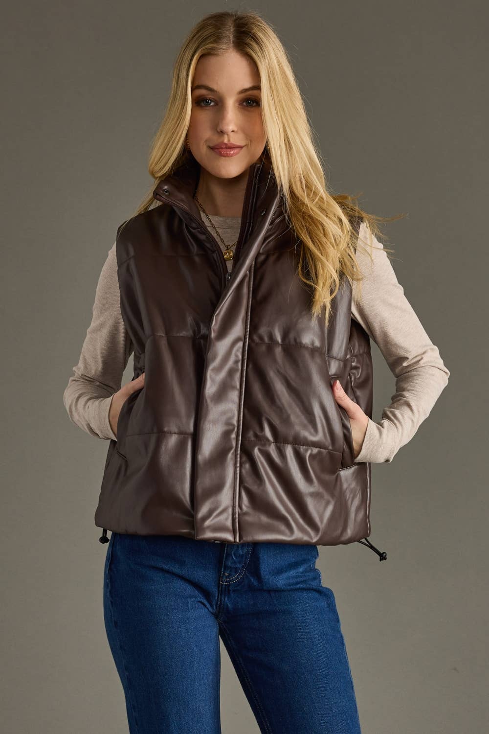 Brown Leather Vest