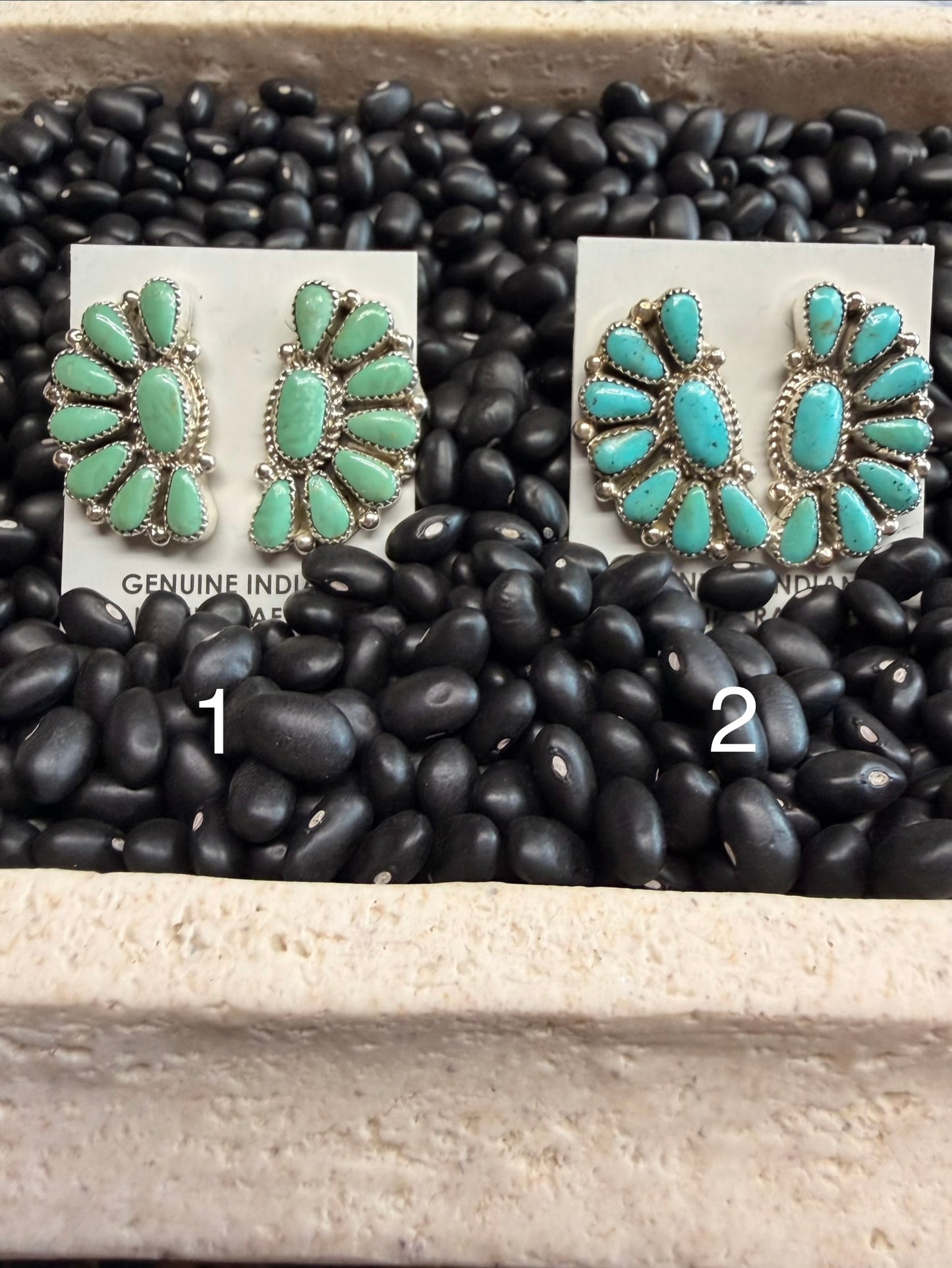 Half Cluster Kingman Tuq. Alicia Wilson Stud Earrings