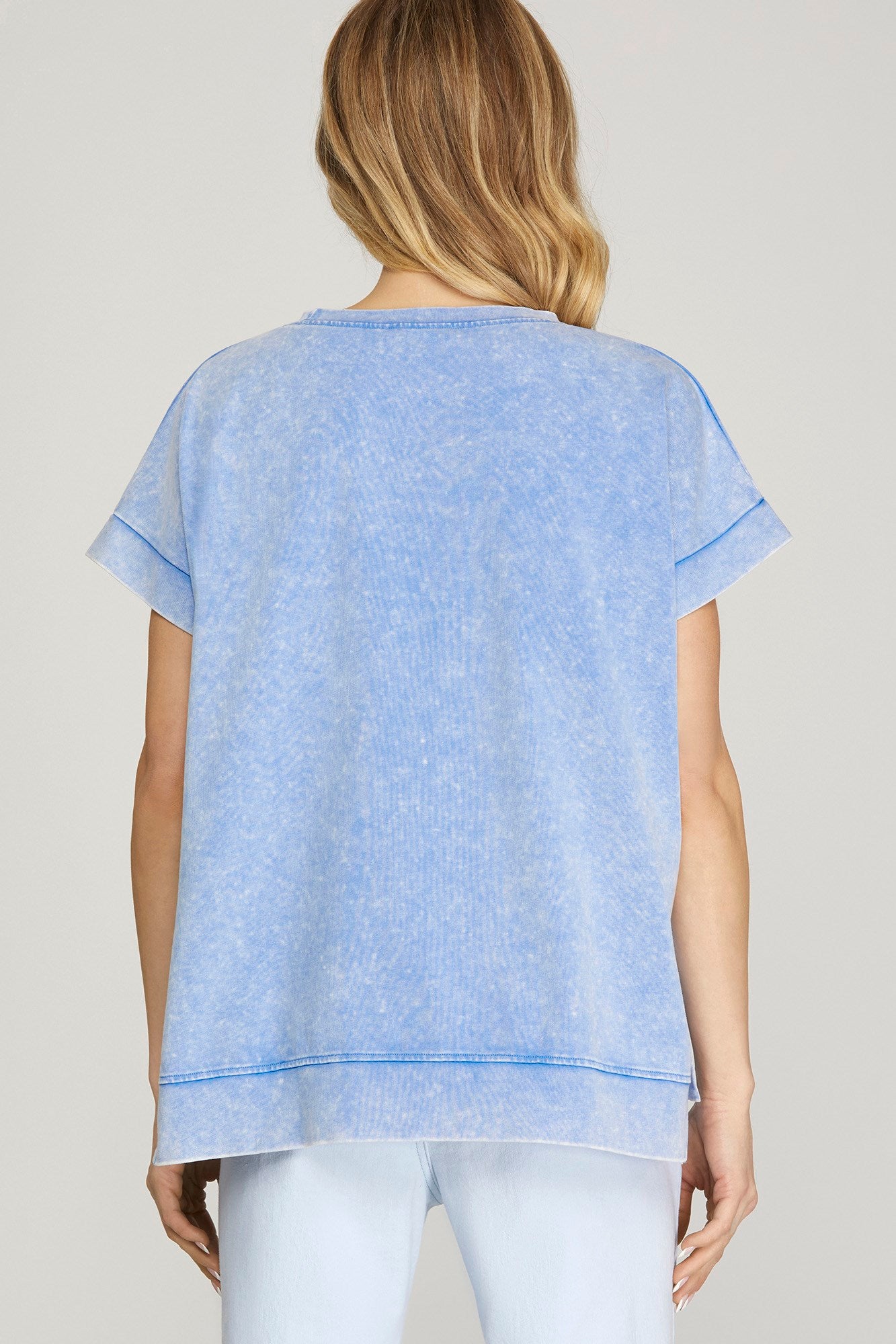 Washed Crewneck T-Shirt (Plus Size)