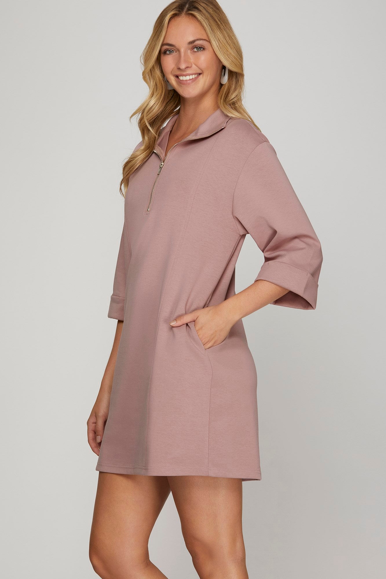 Half Zip Scuba Dress
