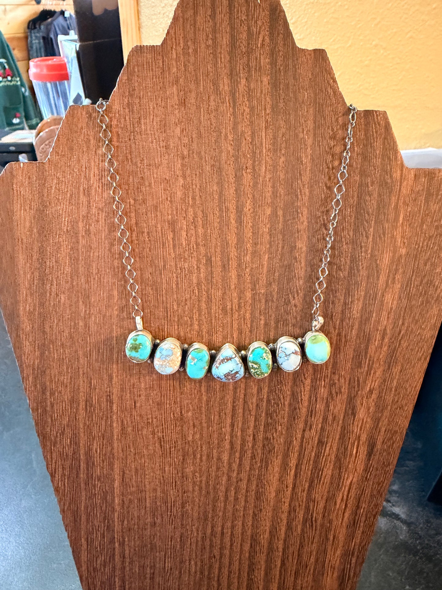 FY Statement Turquoise Bar Necklace