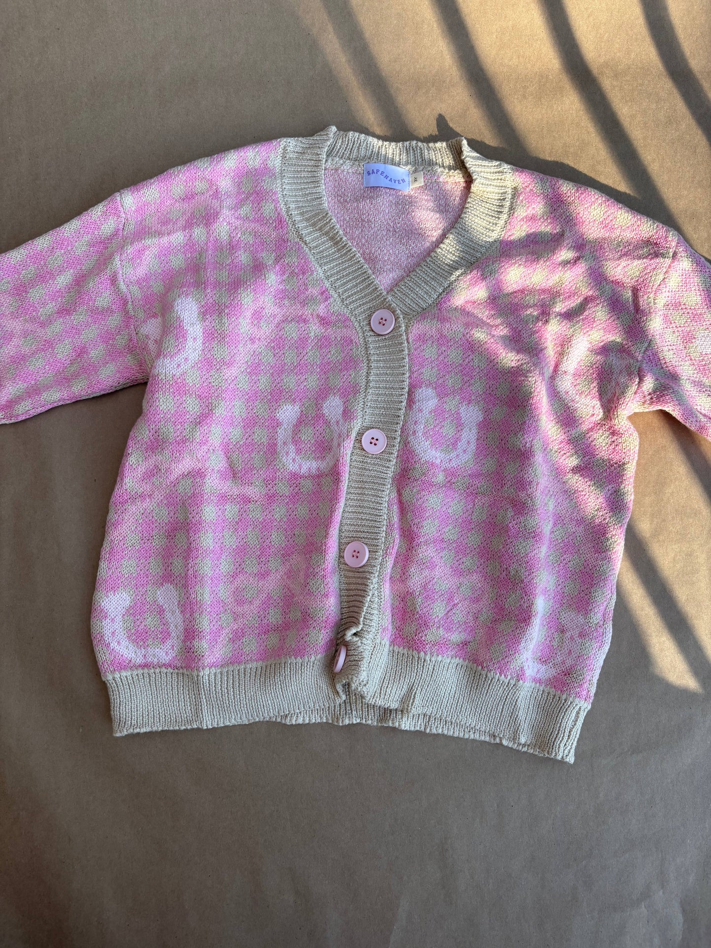 Pink Horseshoe Western Cardigan – Cozy Cowgirl Sweater for Toddlers & Girls