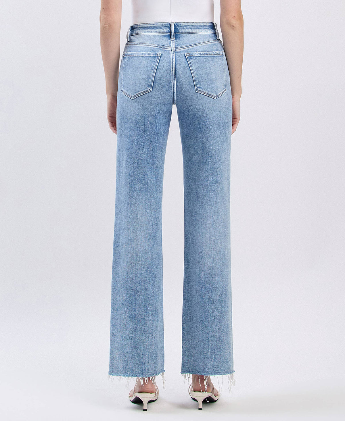 Flying Monkey HIGH RISE DISTRESSED SLIM WIDE JEANS