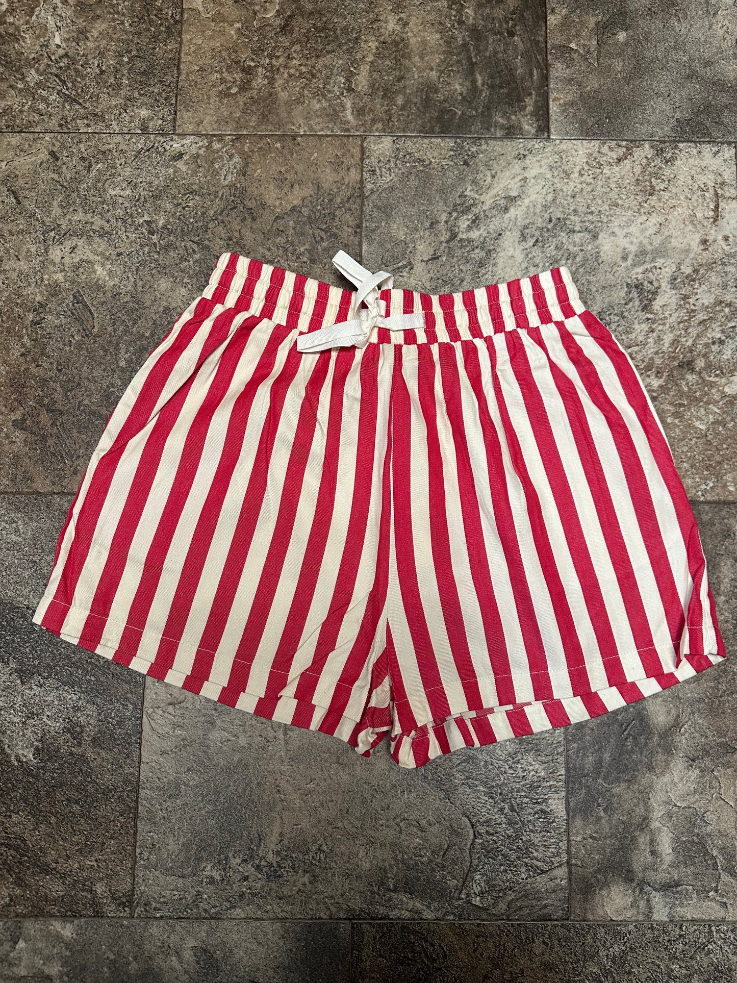 Stripe Twill Denim Shorts