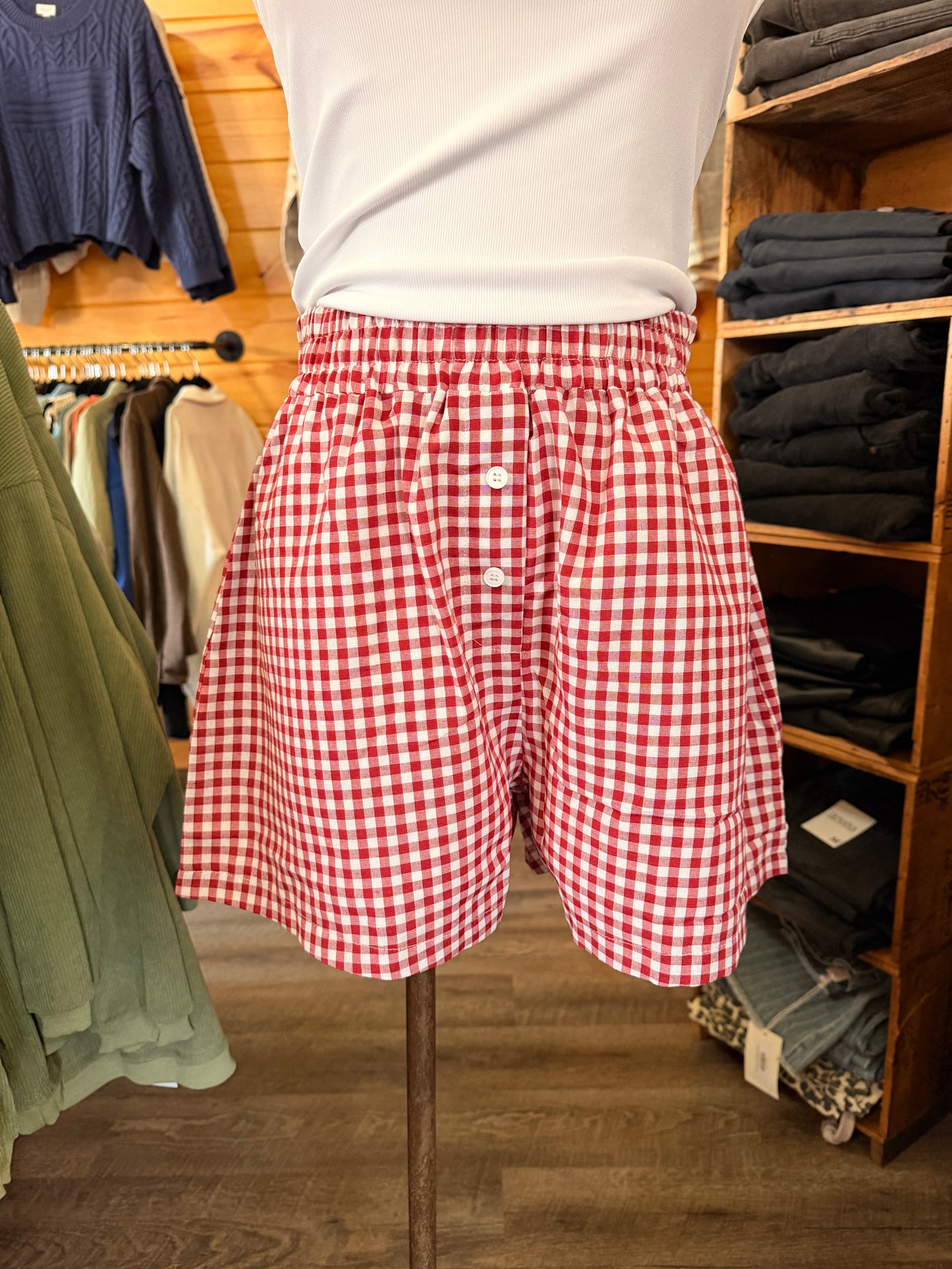 Gingham Boxer Shorts
