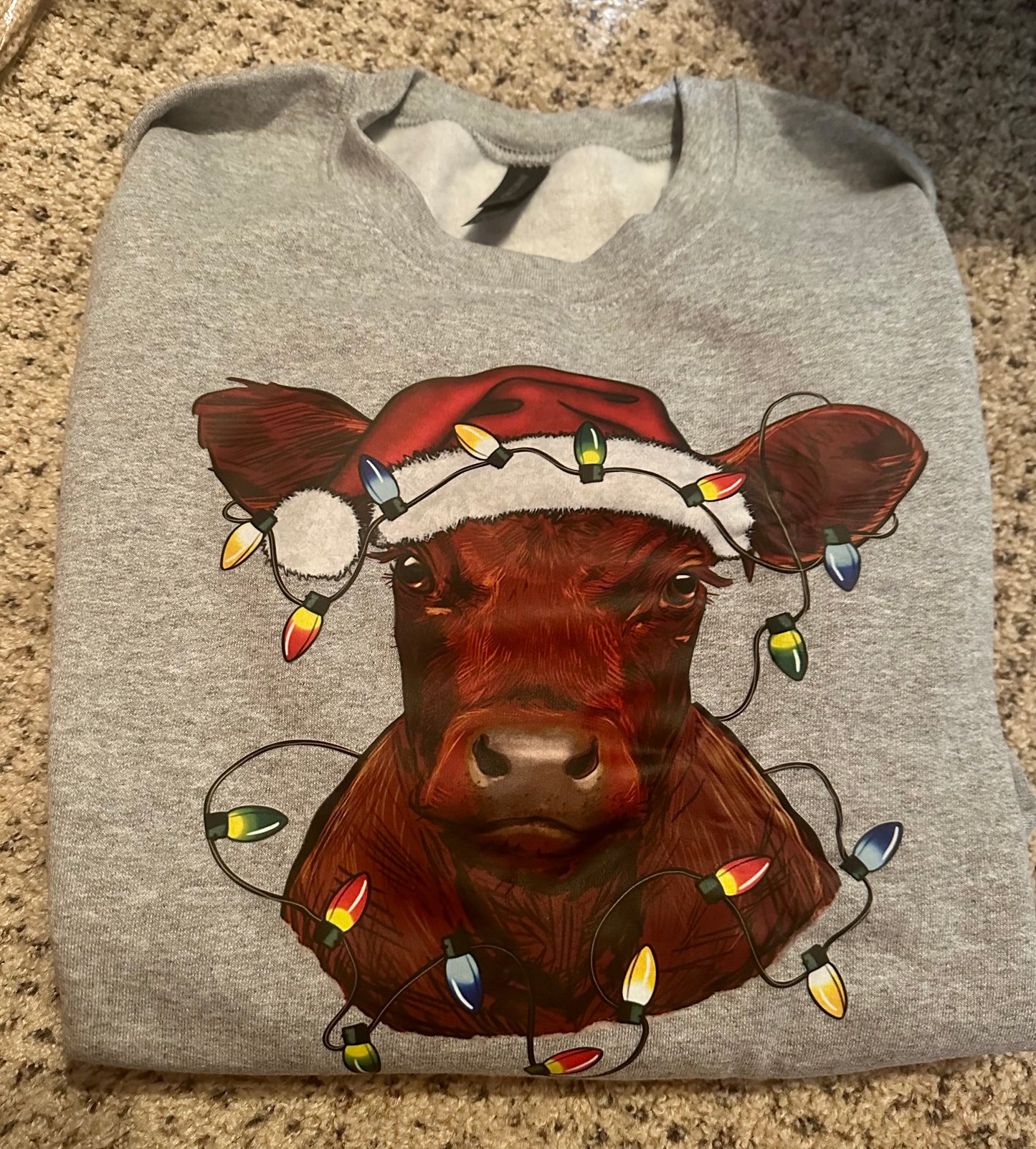 Christmas Cow Crew Neck