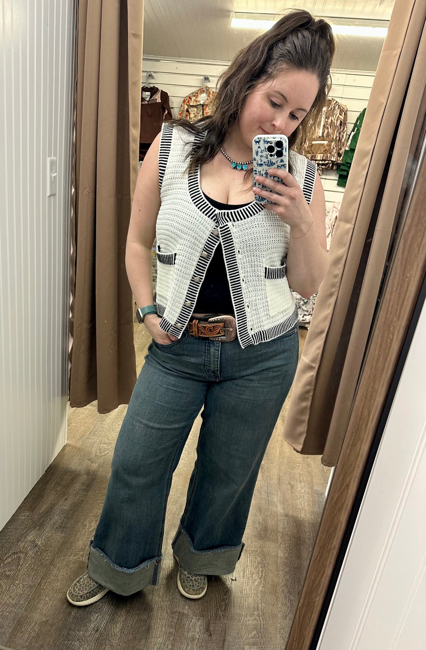 Rib Textured Sweater Vest