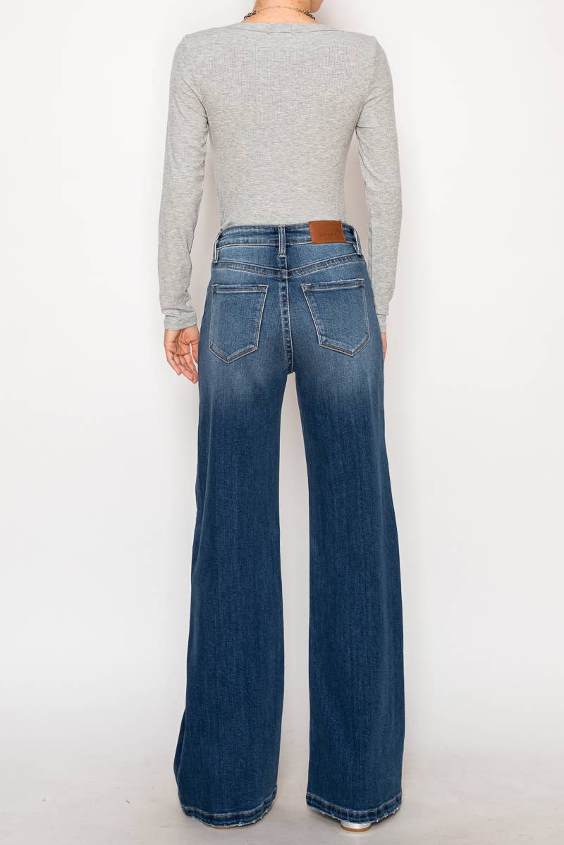 ECO FABRIC HIGH RISE RELAXED FLARE JEANS