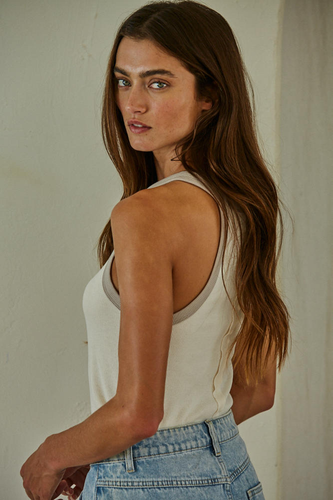 Racer Back Ribbed Tank