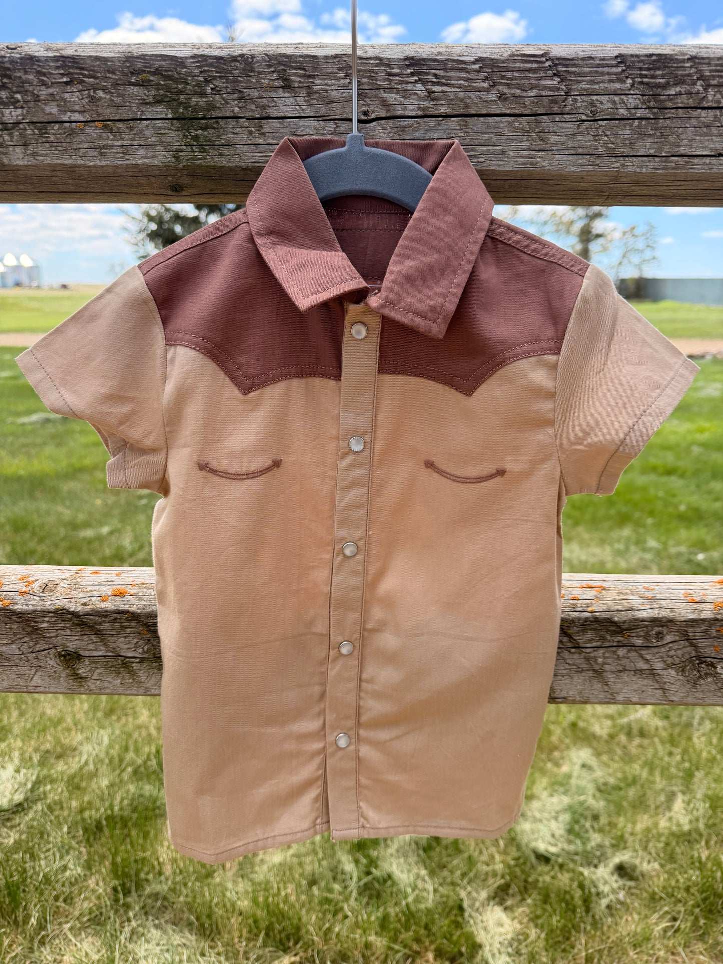 Kids Western Button-Up Shirt