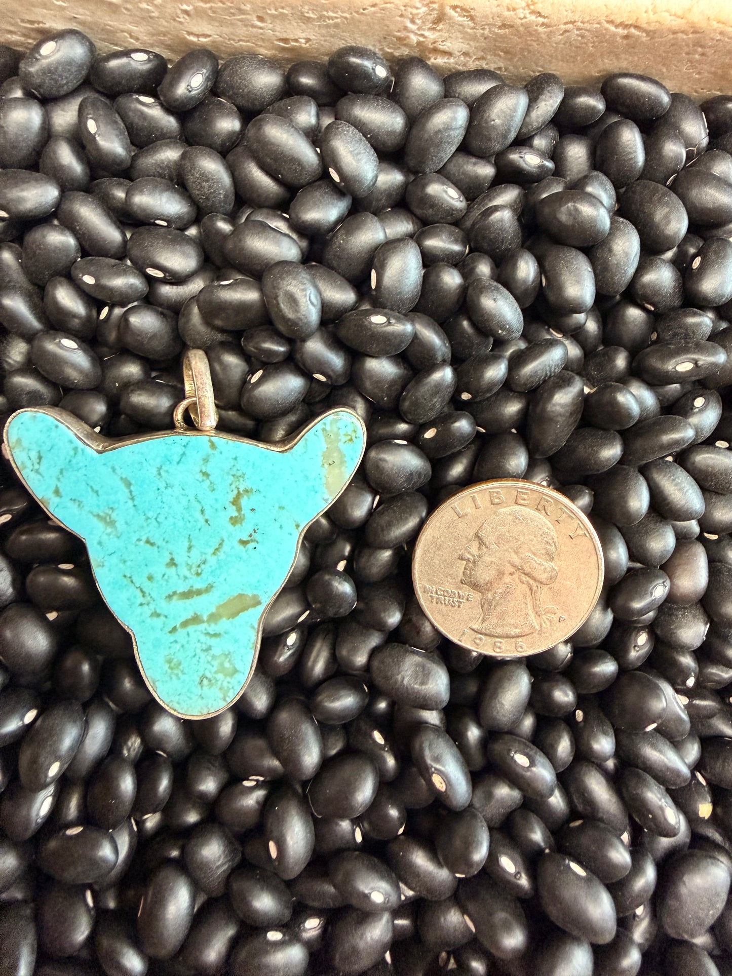 Skull Turquoise Pendant