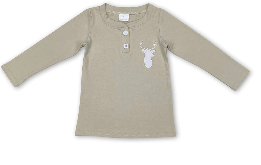Boys Long Sleeve Deer Shirt