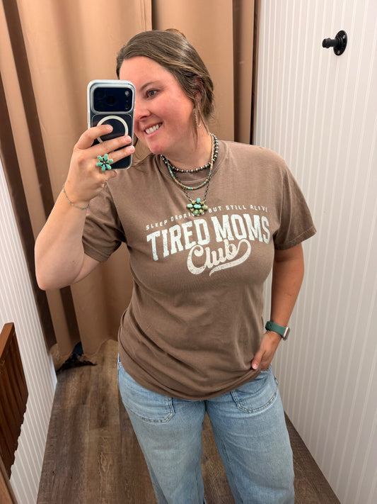 Tired Moms Club Tee 🤎☕️