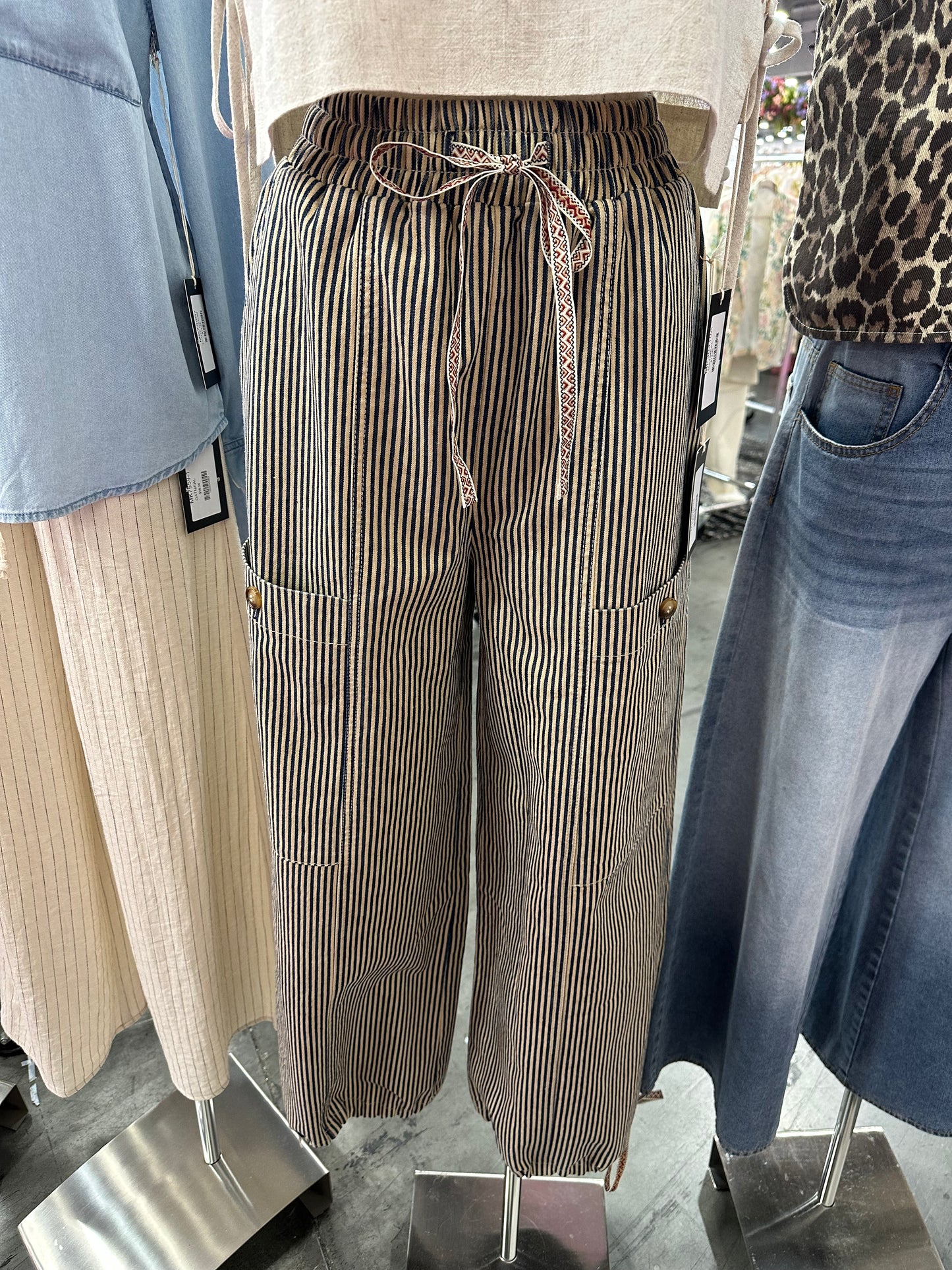 Vintage Washed Stripe Pants