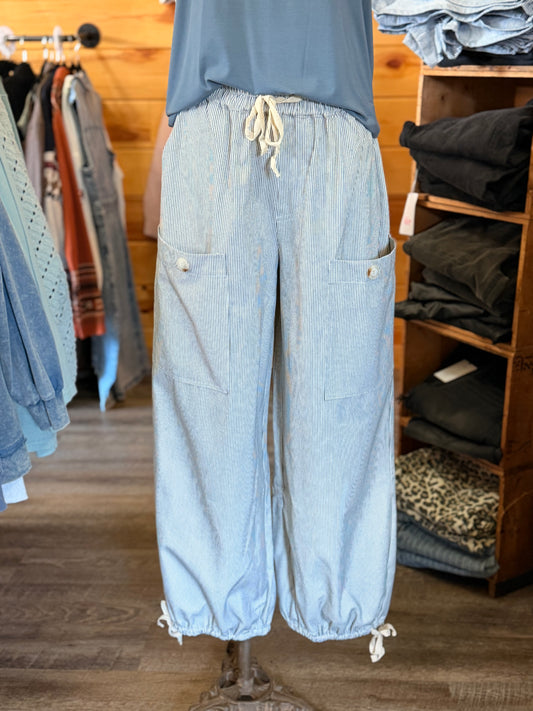 Harbor Stripe Barrel Pants