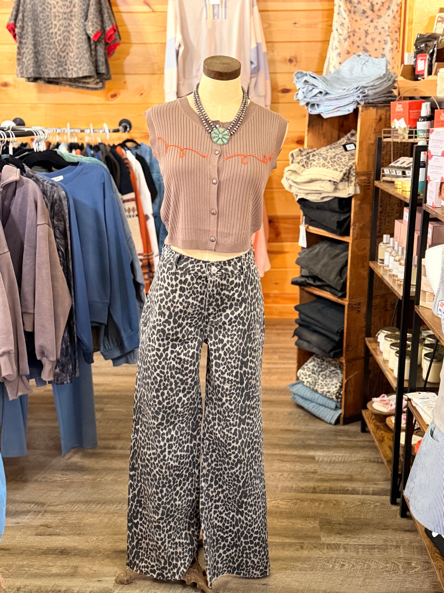 Prairie Roam High Waist Leopard Jeans