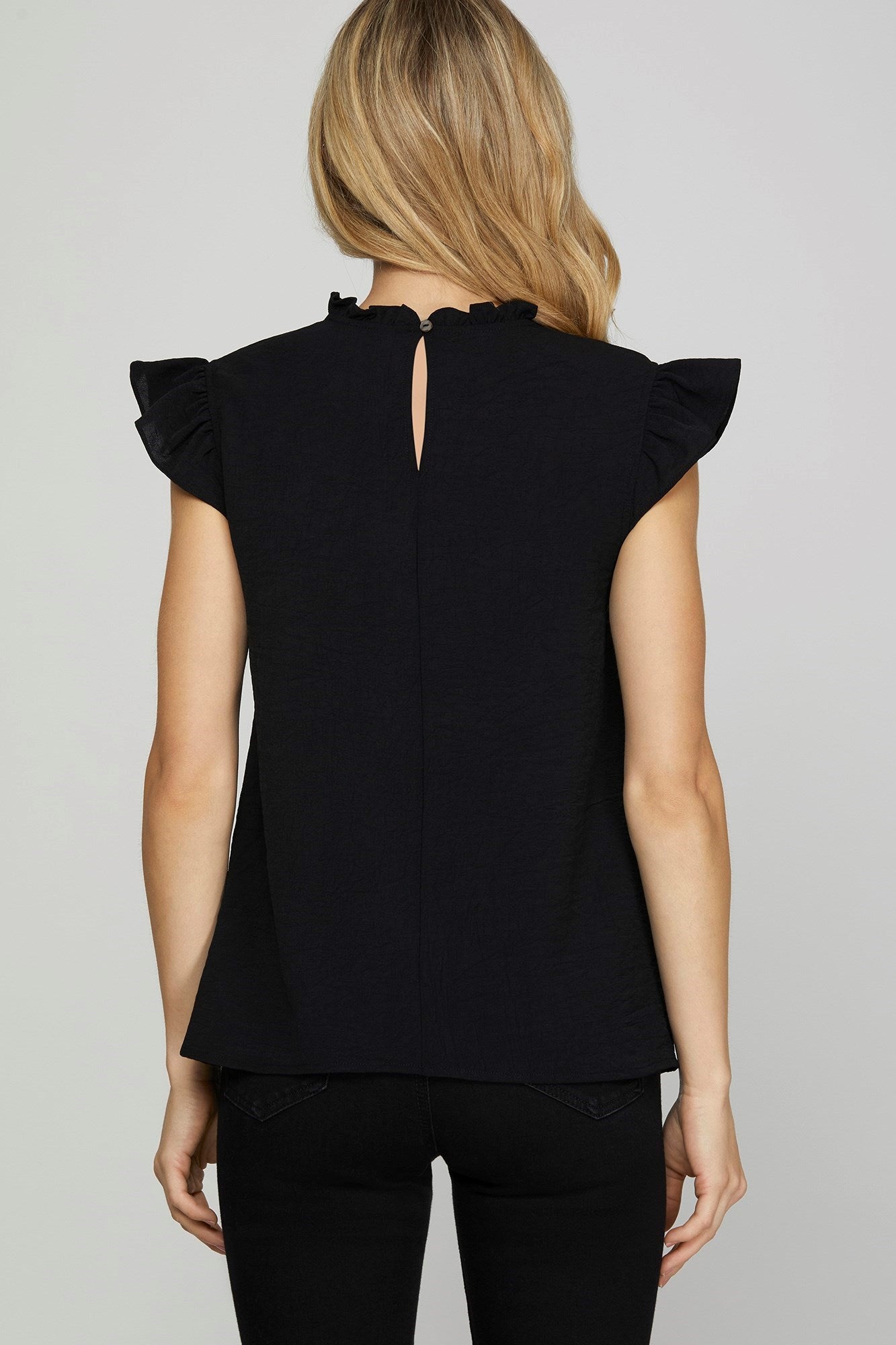 Ruffle Sleeve Blouse