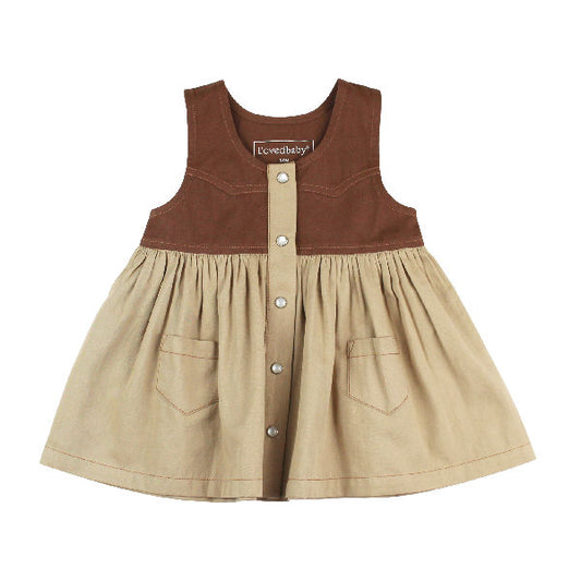 Kids Organic Sleeveless Western Dress