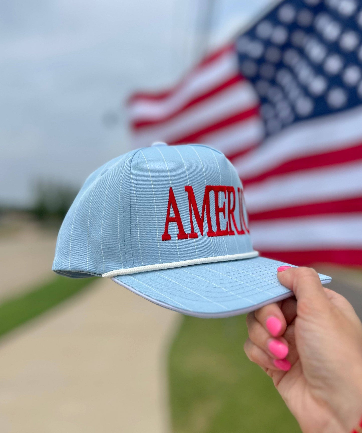 AMERICA - Baby Blue Pinstripe