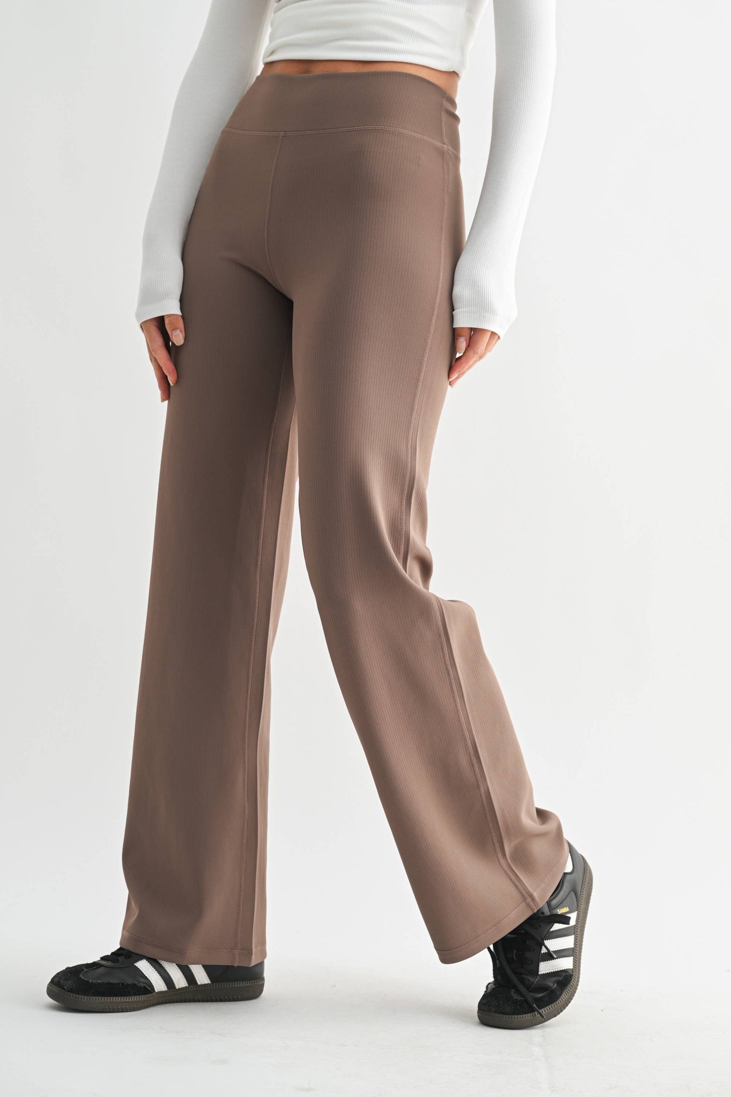 Jacquard Stripe Wide Leg Pant