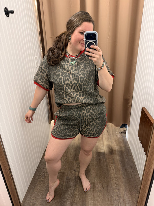 Leopard Short Set
