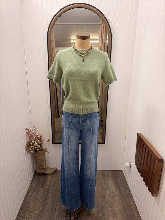 Short Sleeve Sweater Top