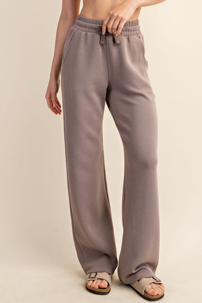 MODAL SCUBA STRAIGHT PANT (Plus)(2 Colors)