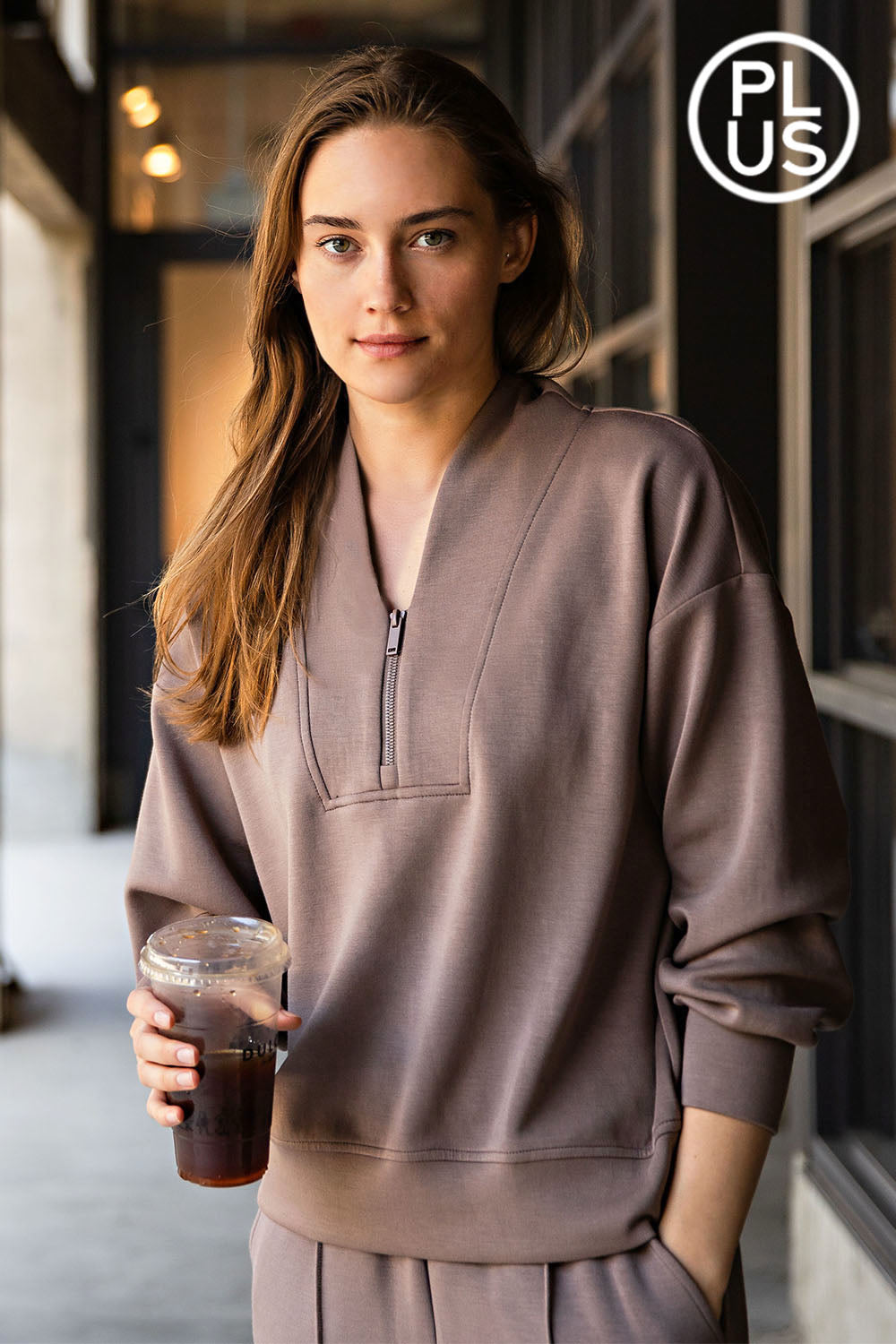 MODAL SCUBA LUXE V-NECK JACKET (Plus)