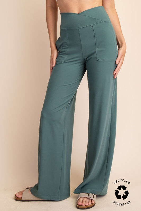 Butter Soft V Waist Wide Pant (2 Colors)
