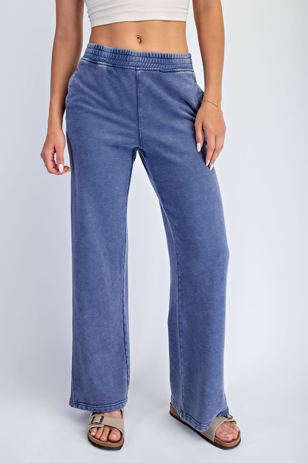 French Terry Waffle Wide Pant