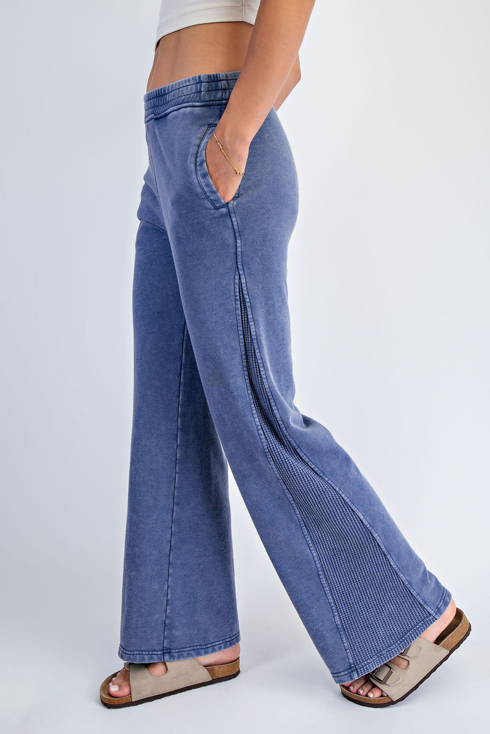 French Terry Waffle Wide Pant