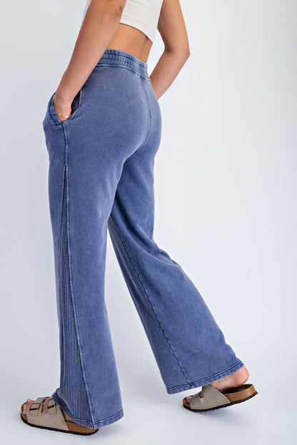 French Terry Waffle Wide Pant
