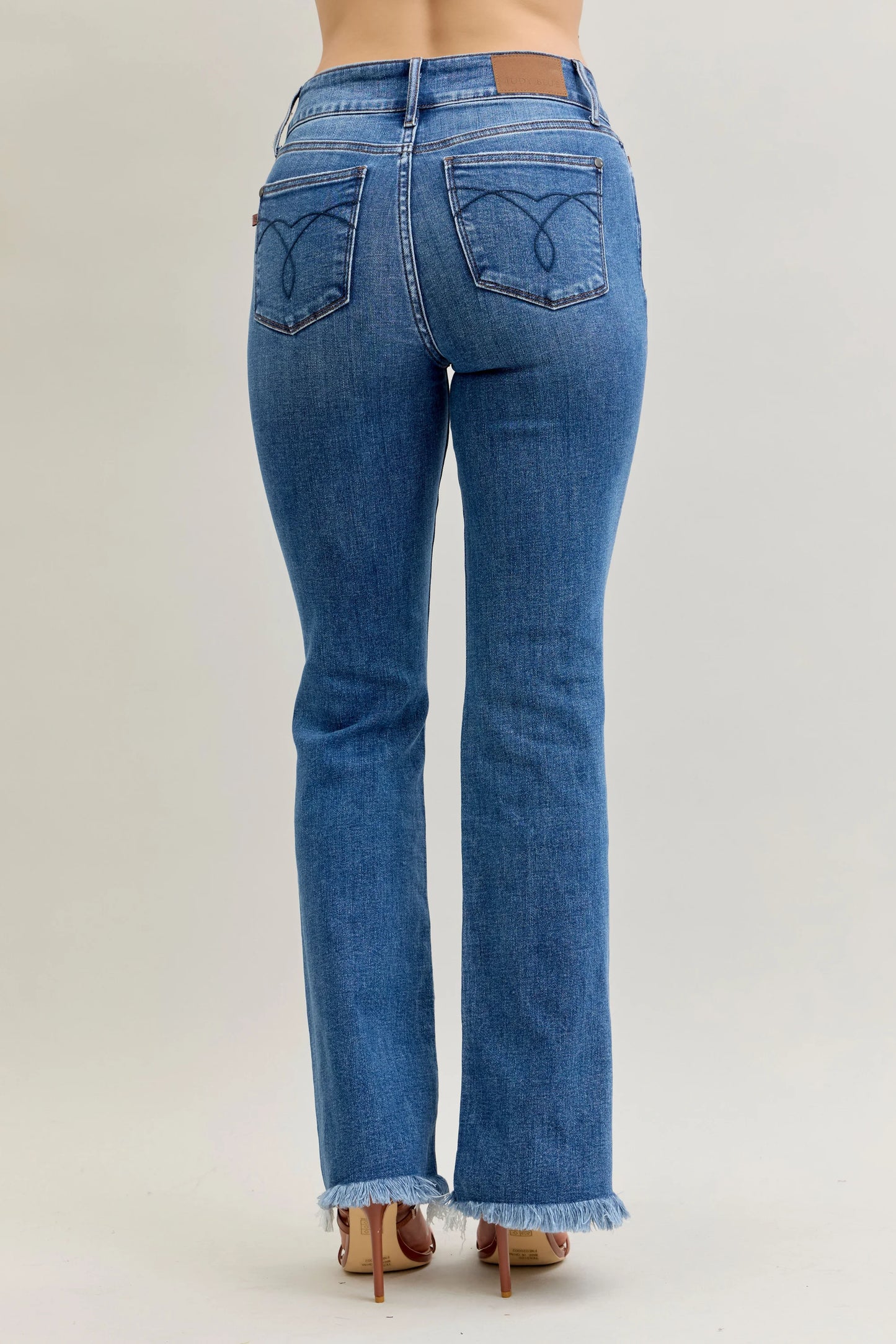 Judy Blue High Waist Boot Cut with Frey Hem