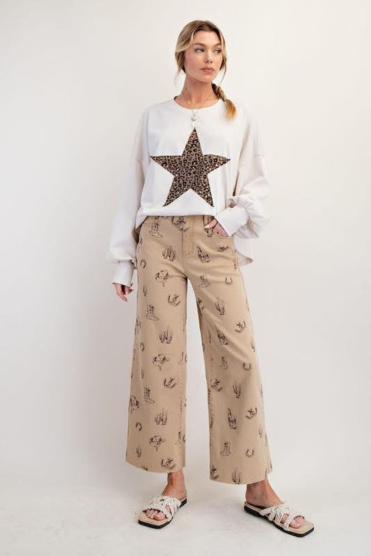 Western Printed Pants