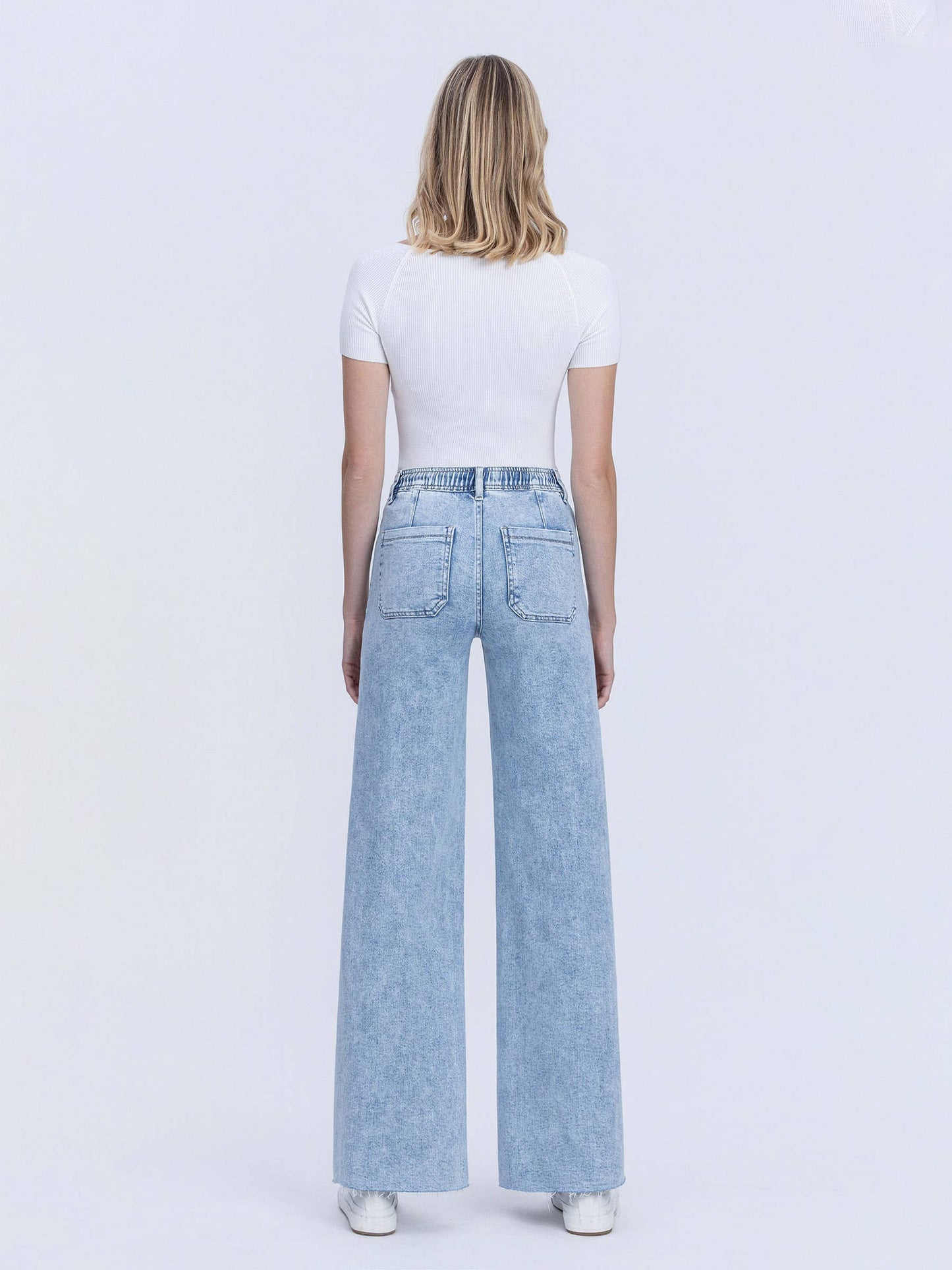 Flying Monkey "Easy Days" Drawstring Wide Leg Jeans