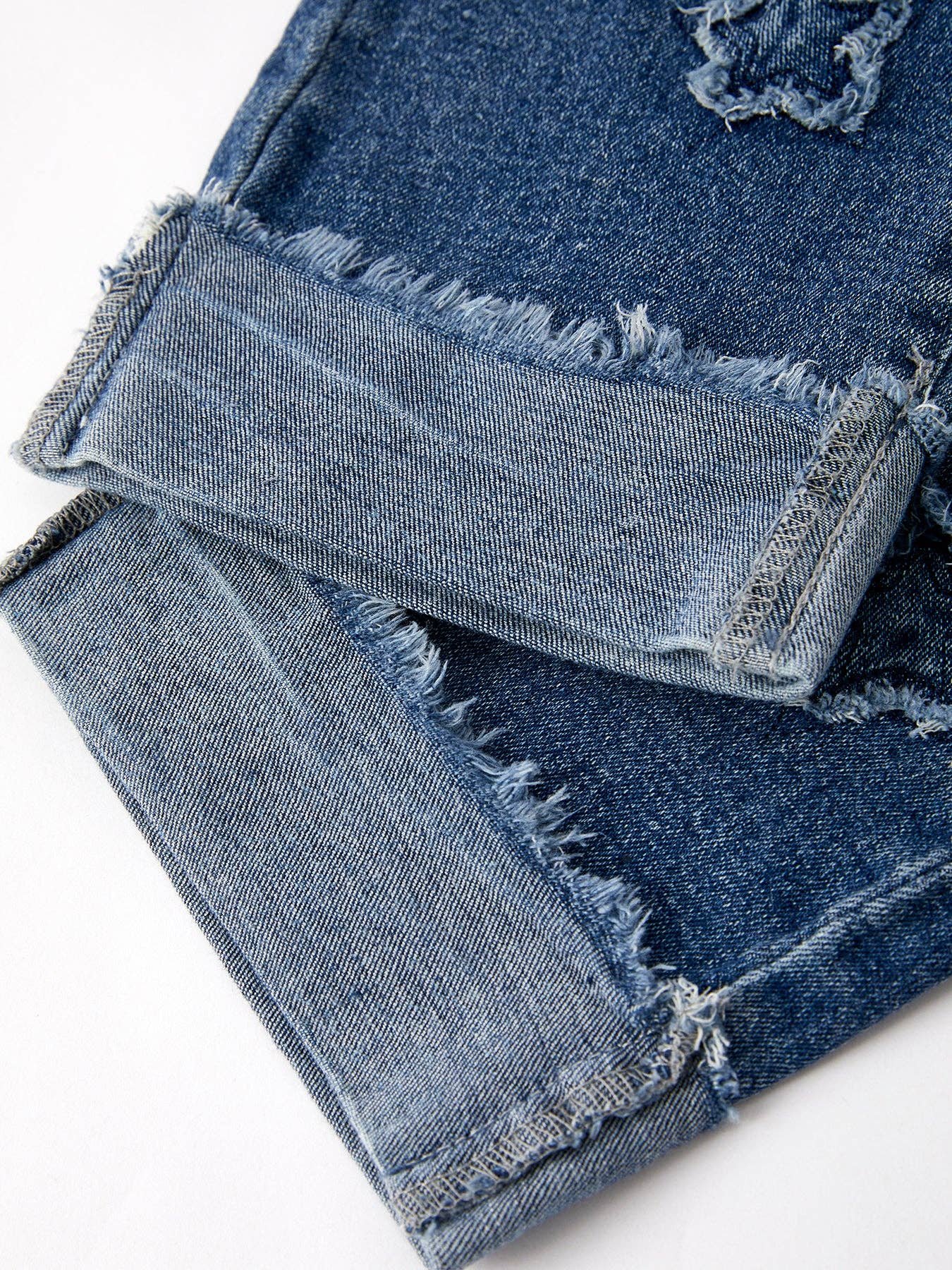 4th of july Stylish Star Shaped Distressed Jeans