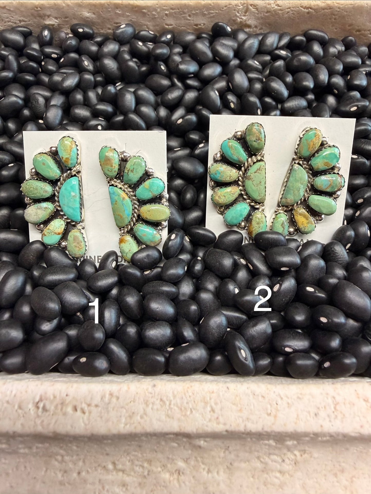 Turquoise Half Cluster Studs