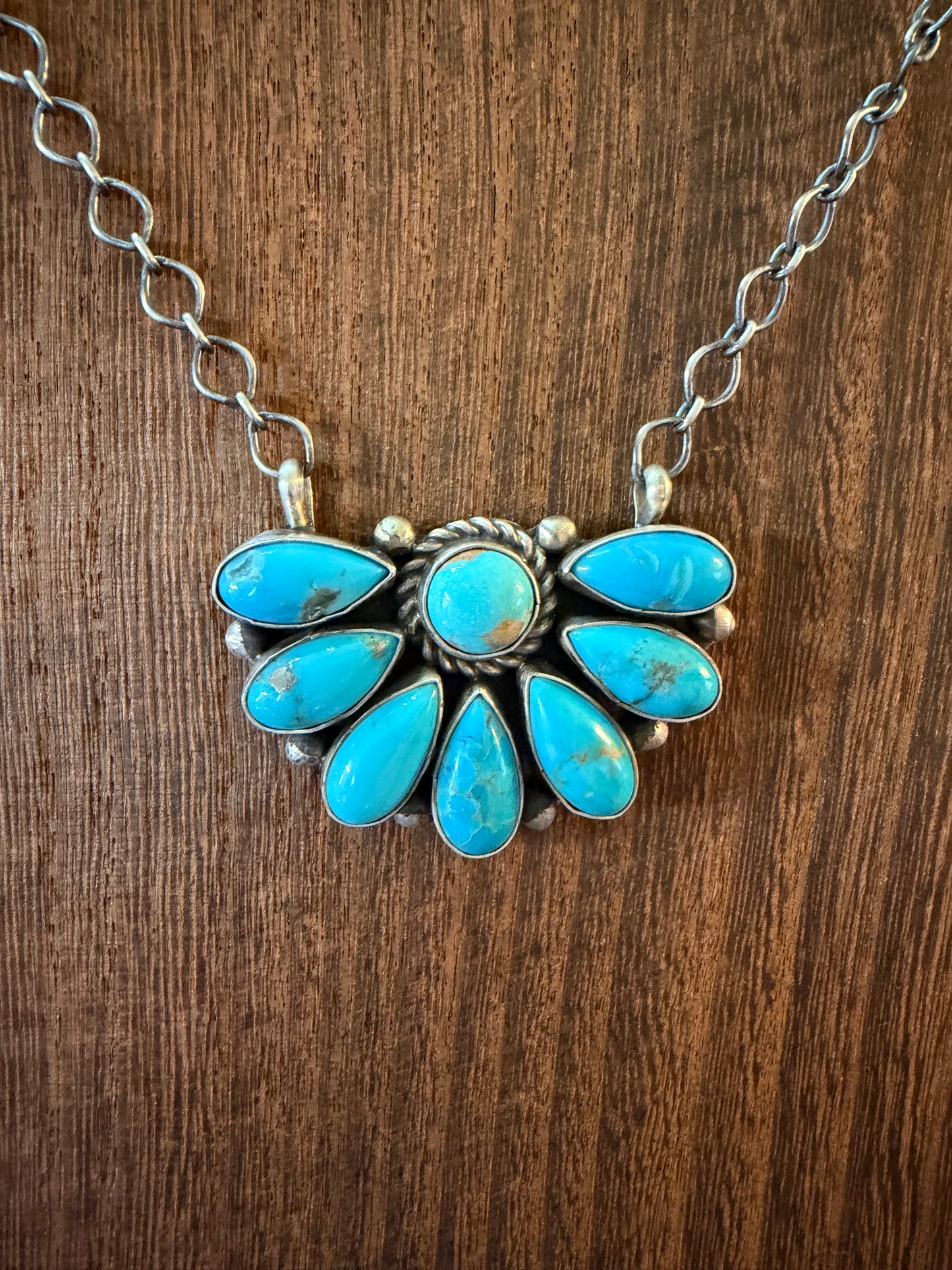 E Garfield Half Cluster Turq. Necklace