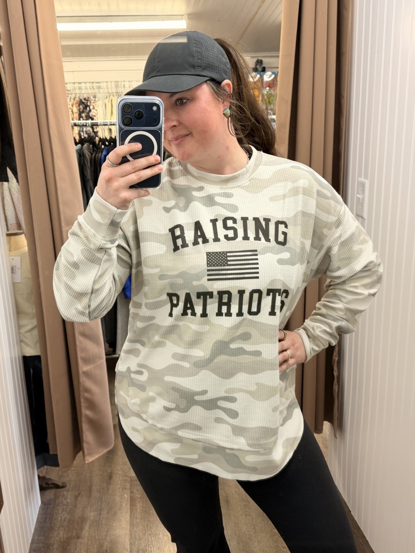 Raising Patriots (Front) Corded Poncho