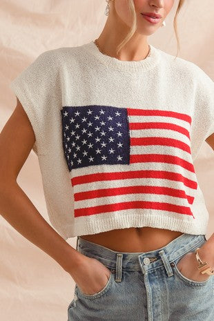 Stars and Stripes Lightweight Crop