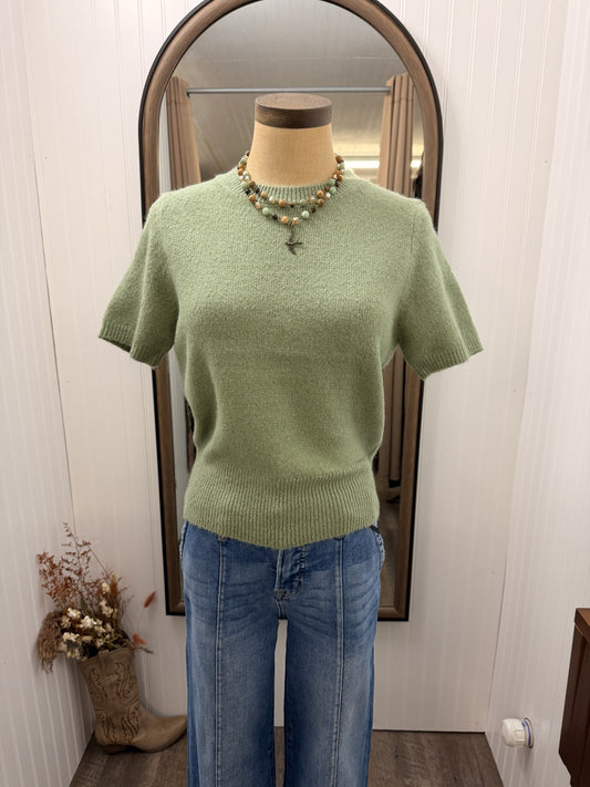 Short Sleeve Sweater Top
