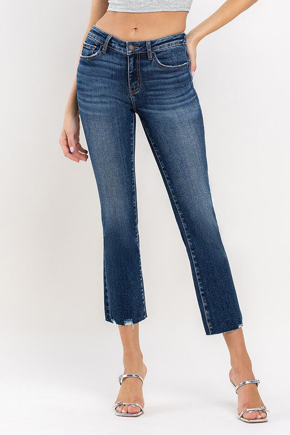 Mid Rise Cropped Mini Bootcut-Lovervet by Vervet (Regular & Plus)